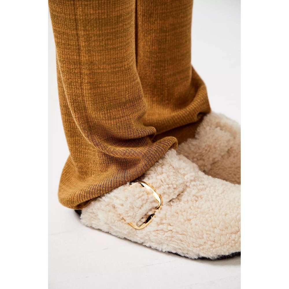 Birkenstock Boston Big Buckle Teddy Shearling Clog Eggshell US 5 UK 2.5 NWB - Picture 4 of 6
